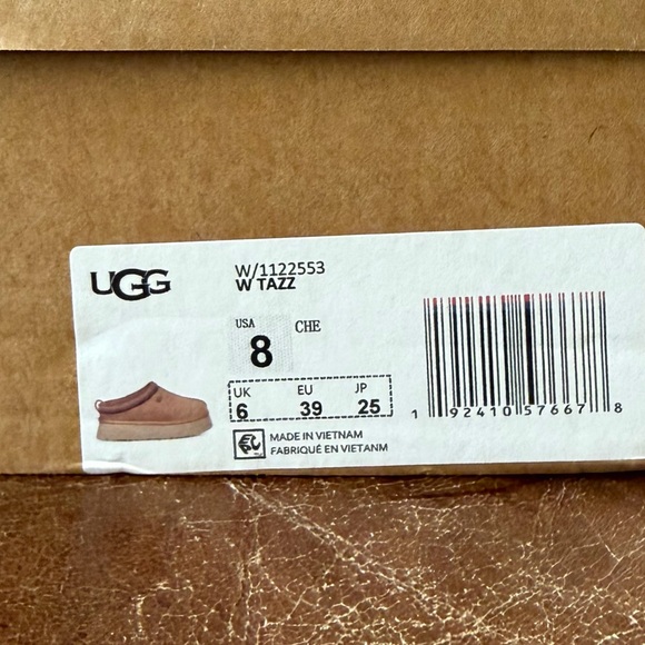 UGG TAZZ chestnut Suede with distinctive Ugg trim - Picture 2 of 7